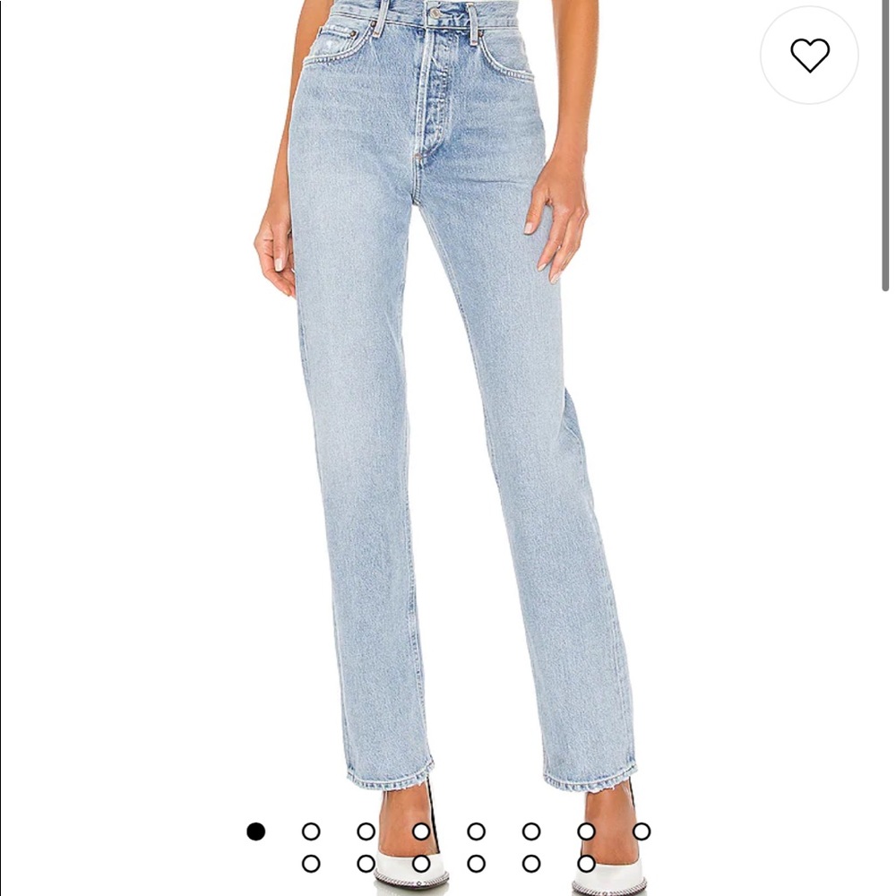 Agolde Lana straight jeans in riptide